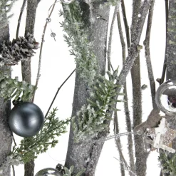 Wall & Door Decorations*Northlight 14.25" Decorated Standing Birch Branches In Wood Frame Table Or Wall Decoration