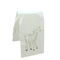 Gallerie II 27" Decorative Embroidered Style Lamb Flour Sack Kitchen Hand Towel