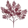 Sprays, Branches & Picks*Northlight 18" Deep Pink Glittered Leaves Artificial Christmas Spray