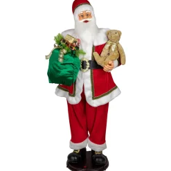 Santa Figures*Northlight 5' Deluxe Traditional Animated And Musical Dancing Santa Claus Christmas Figure