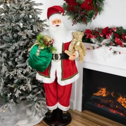 Santa Figures*Northlight 5' Deluxe Traditional Animated And Musical Dancing Santa Claus Christmas Figure