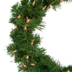 Pre-Lit Wreaths*Northlight 18" Deluxe Windsor Pine Artificial Christmas Wreath - Clear Lights