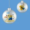 Kurt Adler Entertainment>3.25" Despicable Me Double-Sided "Peace, Love, And Bananaaaaas!" Christmas Disc Ornament