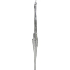 Kurt Adler Icicles>11.5" Embellished Silver Icicle Christmas Ornament