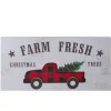Signs & Plaques*Northlight 16" Farm Fresh Black And Red Buffalo Plaid Farm Truck Wooden Christmas Sign
