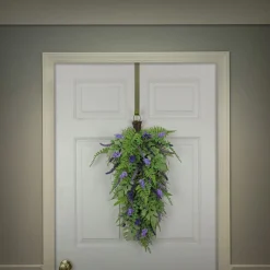 Unlit Teardrops*National Tree Company 30" Fern With Astilbe Artificial Spring Floral Teardrop