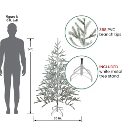 Northlight 5 And 5.5 Feet Tall>5' Flocked Alpine Twig Artificial Christmas Tree - Unlit