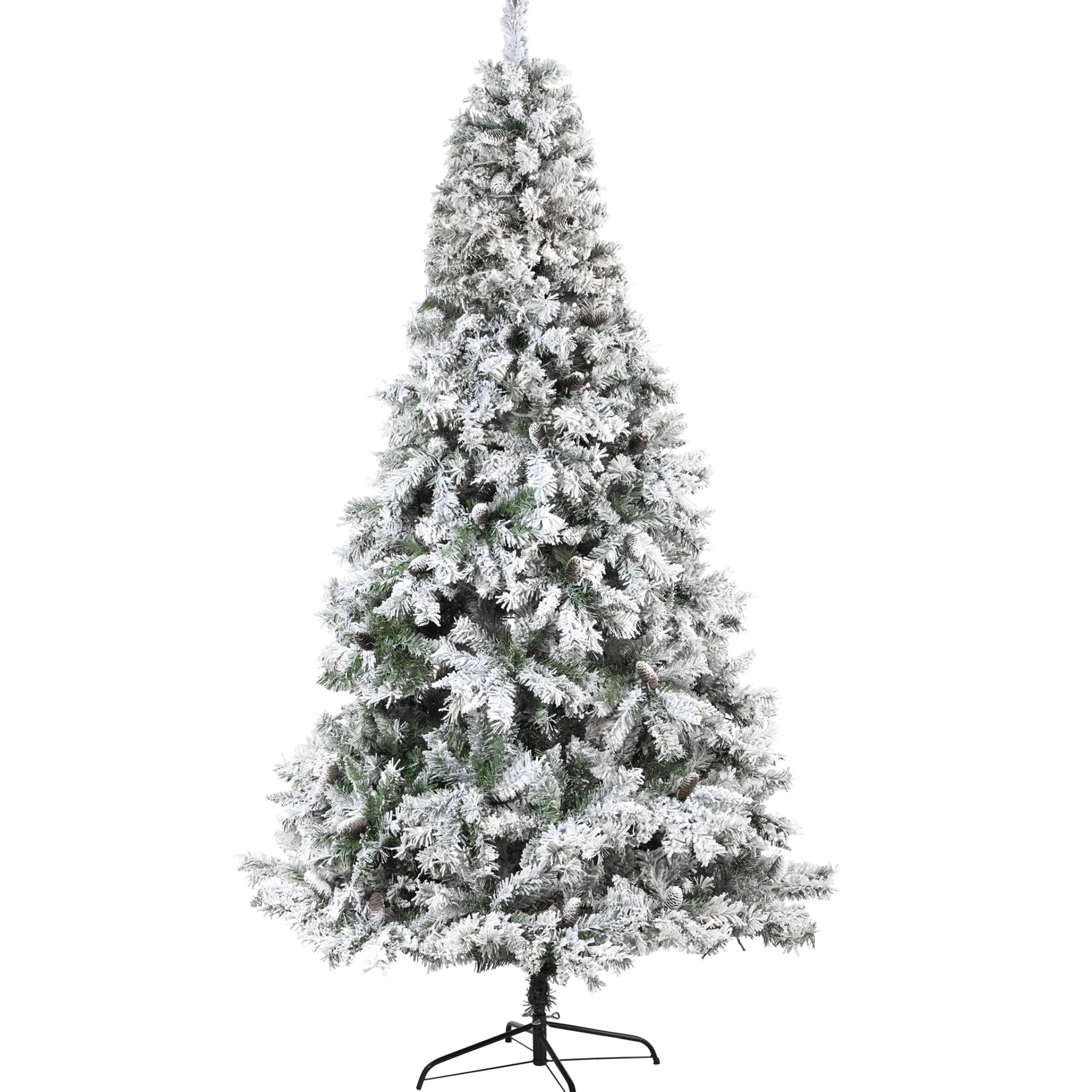 Nearly Natural 8 And 8.5 Feet Tall>8' Flocked White River Mountain Pine Artificial Christmas Tree, Unlit