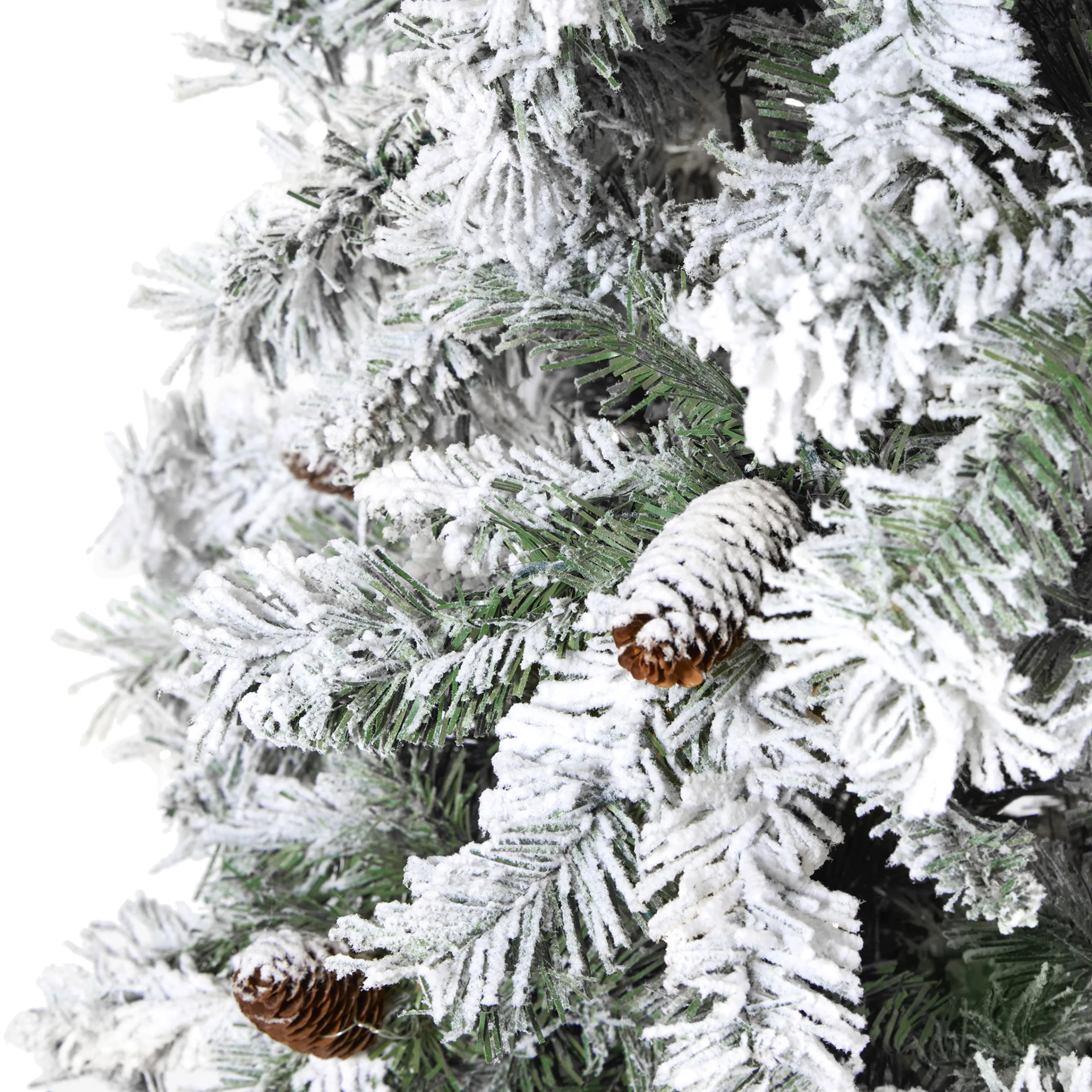 Nearly Natural 8 And 8.5 Feet Tall>8' Flocked White River Mountain Pine Artificial Christmas Tree, Unlit