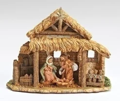 Nativities*Roman 6.25" Fontanini Silent Night Musical Holy Family Christmas Nativity Scene