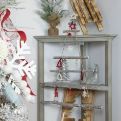 Wall & Door Decorations*Northlight 13.75" Framed Wood Christmas Tree Cut Out Wall Hanging Decoration