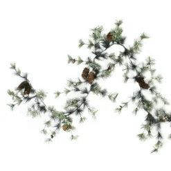 Traditional Pine Garland*Allstate 9.5' Frosted Pine With Pine Cones Artificial Christmas Garland - Unlit