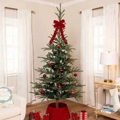 Northlight Unlit Traditional Trees>6.5 Ft Layered Nordmann Fir Artificial Christmas Tree - Unlit