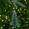 Northlight Trees & Wreaths>6" Glittered Green Christmas Tree Ornament