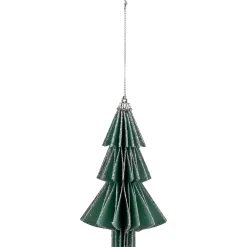 Northlight Trees & Wreaths>6" Glittered Green Christmas Tree Ornament