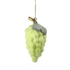 Midwest Food & Beverage>9" Gold And Green Cluster Grapes Christmas Ornament