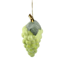 Midwest Food & Beverage>9" Gold And Green Cluster Grapes Christmas Ornament