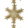 Kurt Adler Snowflakes>6.75" Gold And Silver Glittered Snowflake Trio Christmas Ornament