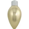 Commercial*Christmas by Krebs 12" Gold And Silver Shatterproof Shiny C9 Light Bulb Christmas Ornament