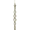 Kurt Adler Icicles>8.75" Gold And Silver Spiral Icicle With A Star Christmas Ornament