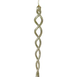 Kurt Adler Icicles>8.7" Gold And Silver Spiral Icicle Christmas Ornament