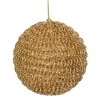 Northlight Balls>4" Gold Glitter Spiral Coiled Wire Christmas Ball Ornament