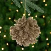 Northlight Balls>6" Gold Glittered Pine Christmas Ball Ornament