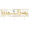 Beistle 19" Gold Heart-Warming "Welcome Baby" Yard Sign