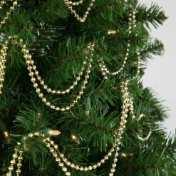 Unlit Garland*Northlight 15' Gold Lame Beaded Artificial Christmas Garland - Unlit