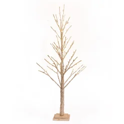 Melrose Twig Trees>4' Gold Led Lighted Christmas Twig Tree