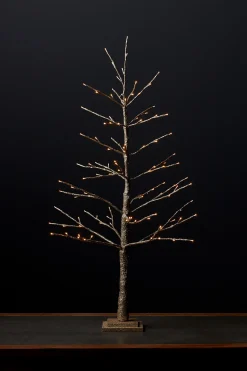 Melrose Twig Trees>4' Gold Led Lighted Christmas Twig Tree