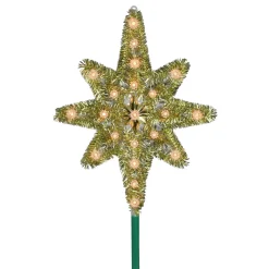 Star Tree Toppers*Northlight 21" Gold Lighted Star Of Bethlehem Christmas Tree Topper - Clear Lights