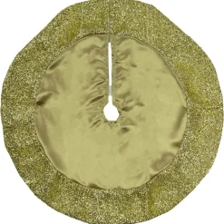 Mini Tree Skirts*Northlight 20" Gold Mini Christmas Tree Skirt With Tinsel Trim