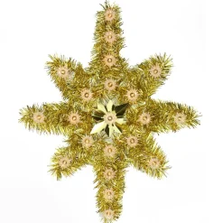 Star Tree Toppers*Northlight 21" Gold Star Of Bethlehem Christmas Tree Topper - Clear Lights