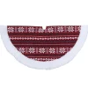 Mini Tree Skirts*Northlight 20" Gray And Red Snowflakes Lodge Mini Christmas Tree Skirt With High Pile Fleece Trim