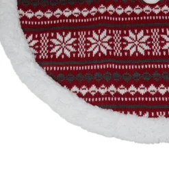 Mini Tree Skirts*Northlight 20" Gray And Red Snowflakes Lodge Mini Christmas Tree Skirt With High Pile Fleece Trim