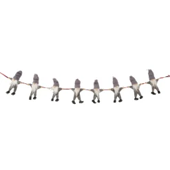 Specialty Garland*Northlight 30" Gray And White Knit Gnome Novelty Christmas Garland