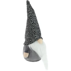 Gnomes*Northlight 12" Gray And White Standing Gnome Tabletop Christmas Decoration
