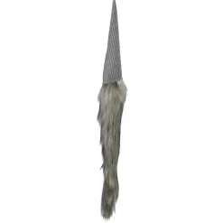 Northlight Fantasy & Sci Fi>30" Gray And White Traditional Hanging Christmas Gnome Decoration