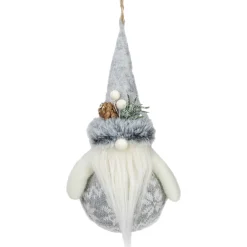 Northlight Santa Claus>7.75" Gray Nordic Santa Claus Gnome Christmas Ornament