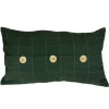 Pillows & Throws*Northlight 20" Green And Beige Rectangular Velvet Throw Pillow With Buttons
