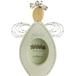 Roman 9.5" Green And Brown Angel Blessings Graduate Wooden Photo Frame