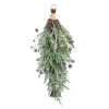 Unlit Swags*Melrose 31" Green And Brown Frosted Pine Cone Twig Artificial Christmas Swag