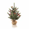 Napa Home & Garden 2.5 Feet Tall And Smaller>2' Green And Brown Glittered Cardinal Snow Pine Artificial Christmas Tree - Unlit