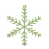 Allstate Snowflakes>8.75" Green And Clear Glittered Snowflake Christmas Ornament