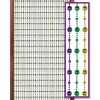 Party Central 78" Green And Gold Disco Bead Mardi Gras Party Door Curtain Decor