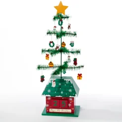 Advent Calendars*Kurt Adler 17" Green And Red Christmas Tree With Ornaments Days Till Christmas Calendar