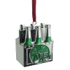 Northlight Food & Beverage>3" Green And Silver "Christmas Ale" Ornament With European Crystals