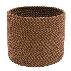 Decoration Storage*Colonial Mills 12" Green Braided Twisted Christmas Woven Storage Basket