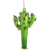 Northlight Humor>5.5" Green Cactus With Retro Light String Glass Christmas Ornament